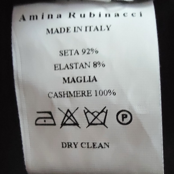 Amina Rubinacci Italy Silk & Cashmere Half Sleeve Blouse - Picture 8 of 8